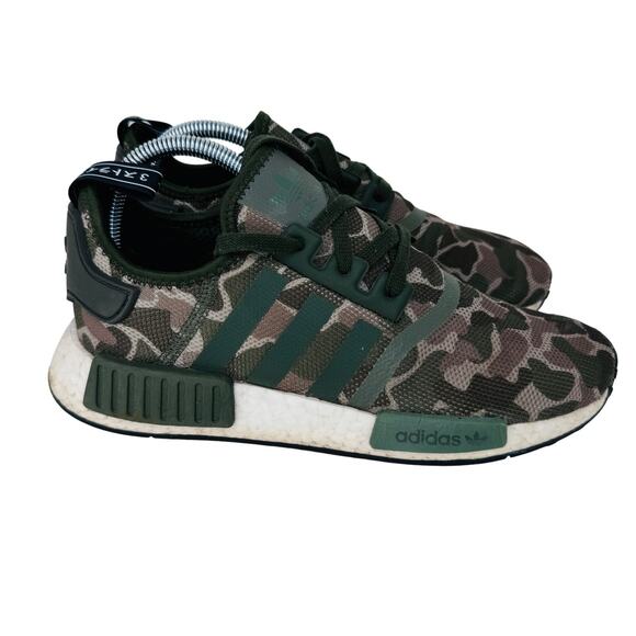 Adidas NMD R1 Boost Running Shoes Duck Camo‎ Sesame Green D96617 Mens Size 8 main image 8